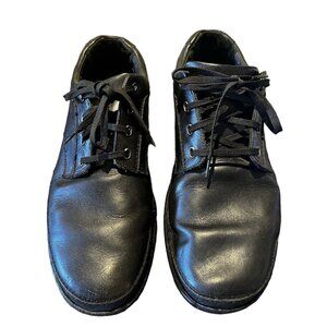 Drew Mens Size 15 M Toledo Shoes Black Oxford Leather Orthopedic